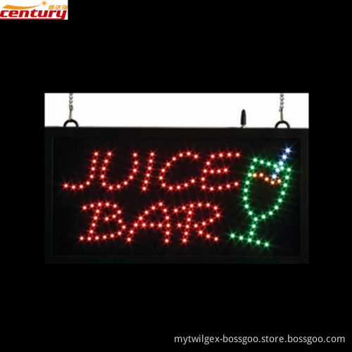 wholesale china factory price custom juice bar animated led sign